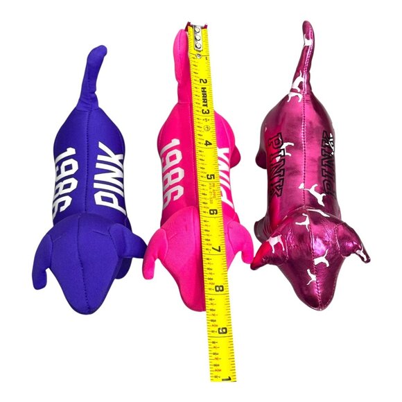 Victorias Secret PINK 1986 Dogs Set Of 3 Plush Toy Collection Metallic Blue Lot - Picture 6 of 6
